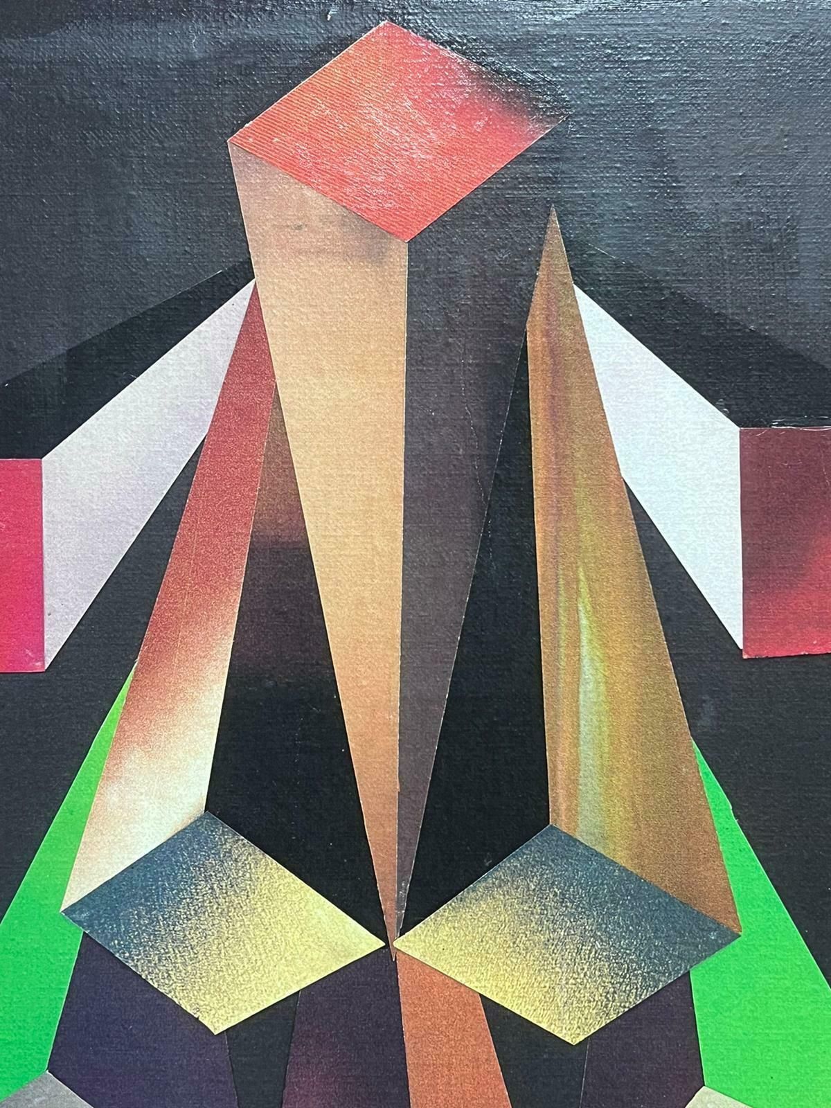 French Abstractlarge 1980's French Abstract Surrealist Original Oil Amazing Bright Colors1984 photo 1430.0