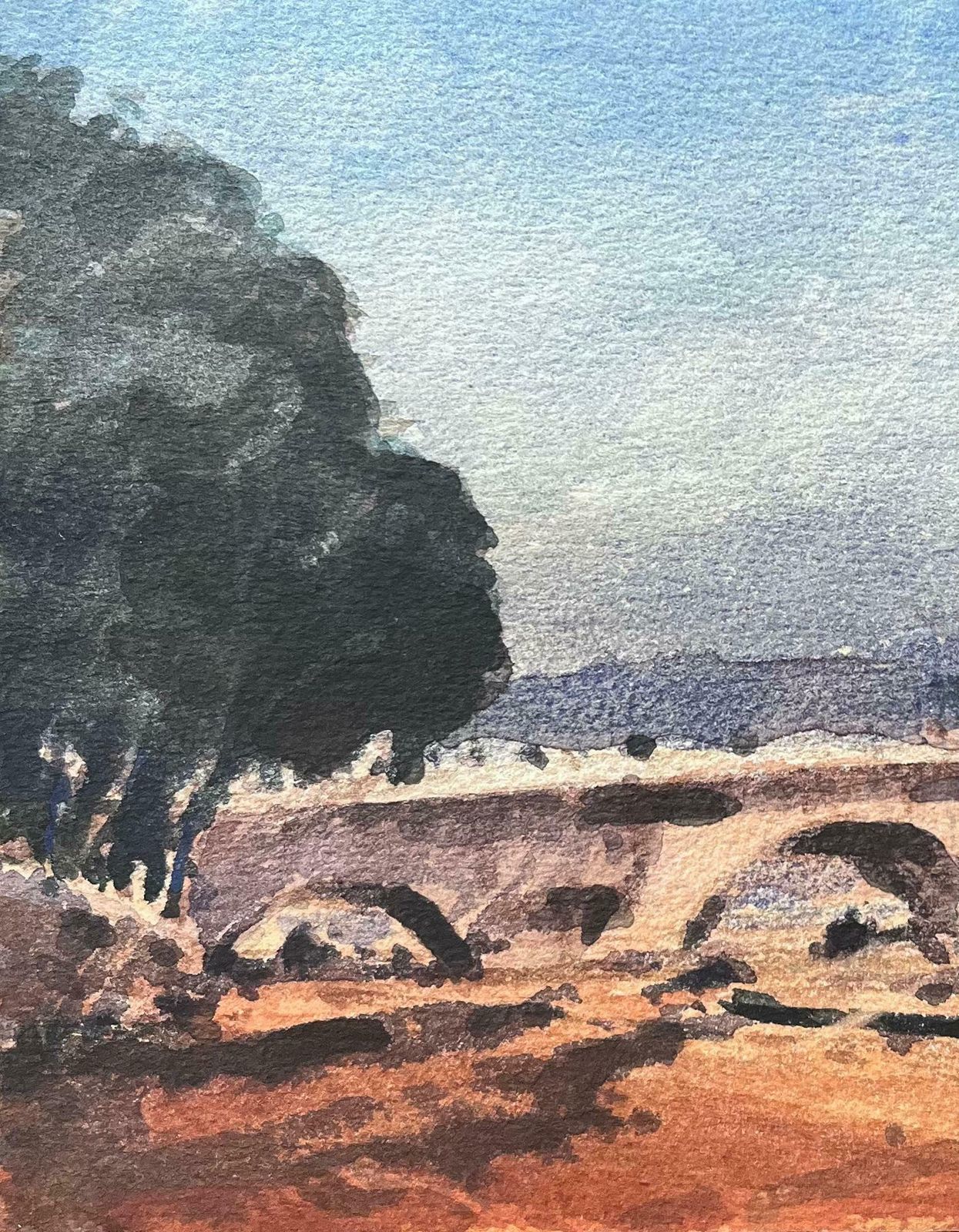 Maurice Mazeiliefrench Impressionist Watercolor Of Pont Neuf With Riverside Walk In Paris20th Century photo Art
