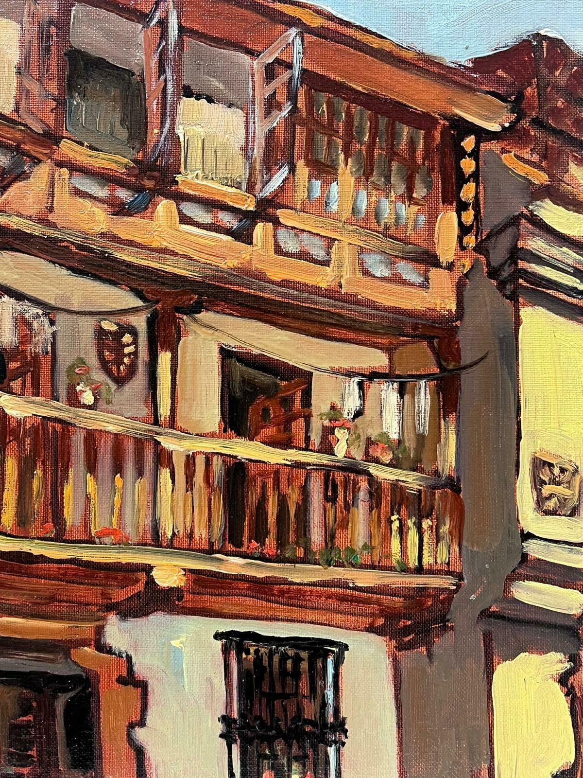 Georges Bordonovecontemporary French Impressionist Oil Red Town Building Maison Castiliane photo furniture