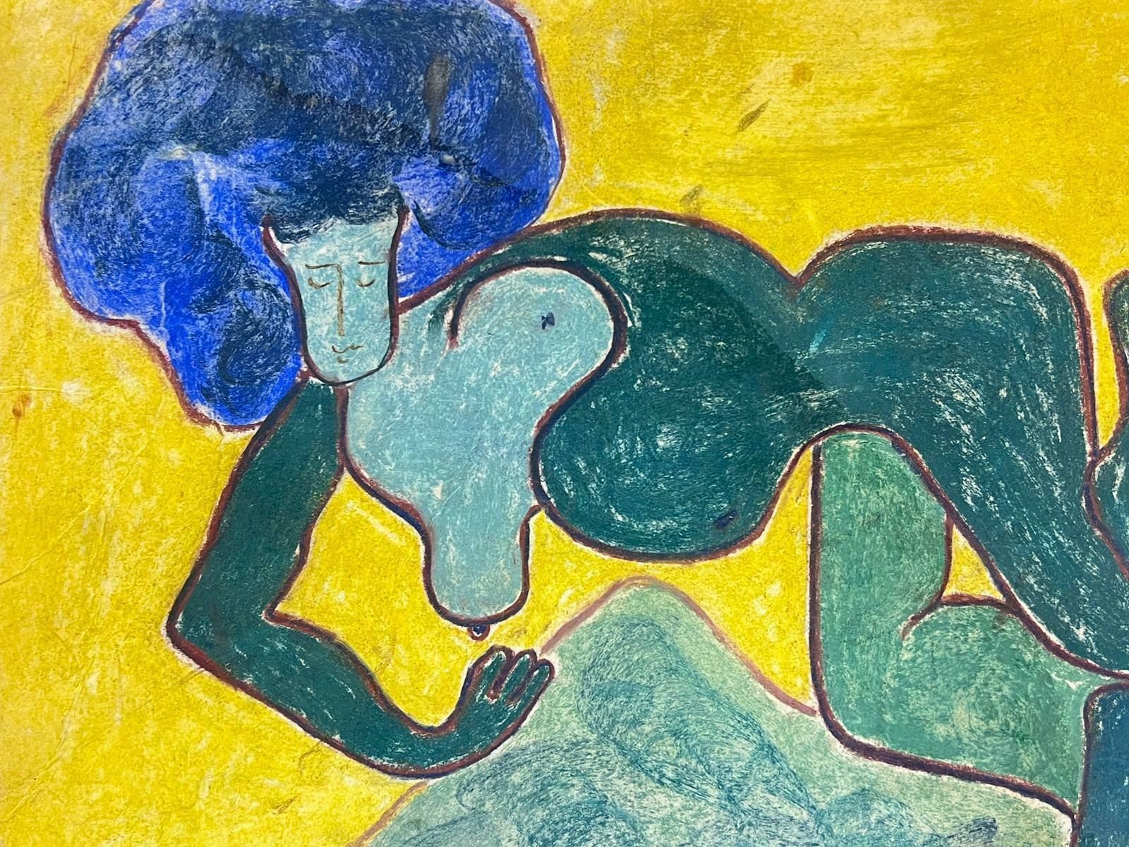 Georges Bordonovecontemporary French Impressionist Wacky Green Figure Abstract photo 814.0