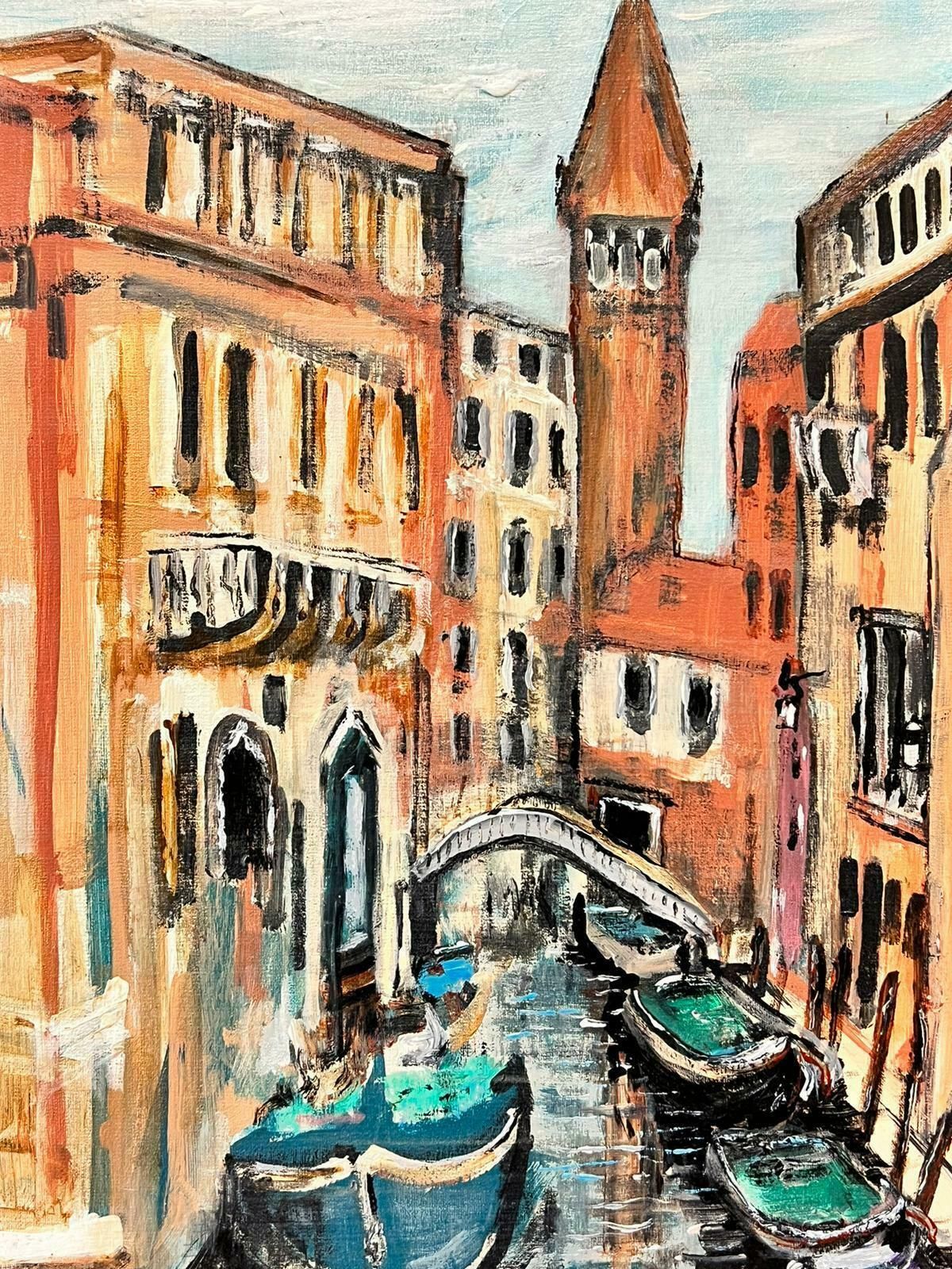 Contemporary British The Venetian Canal Quiet Backwater Modern British Painting photo 916.0