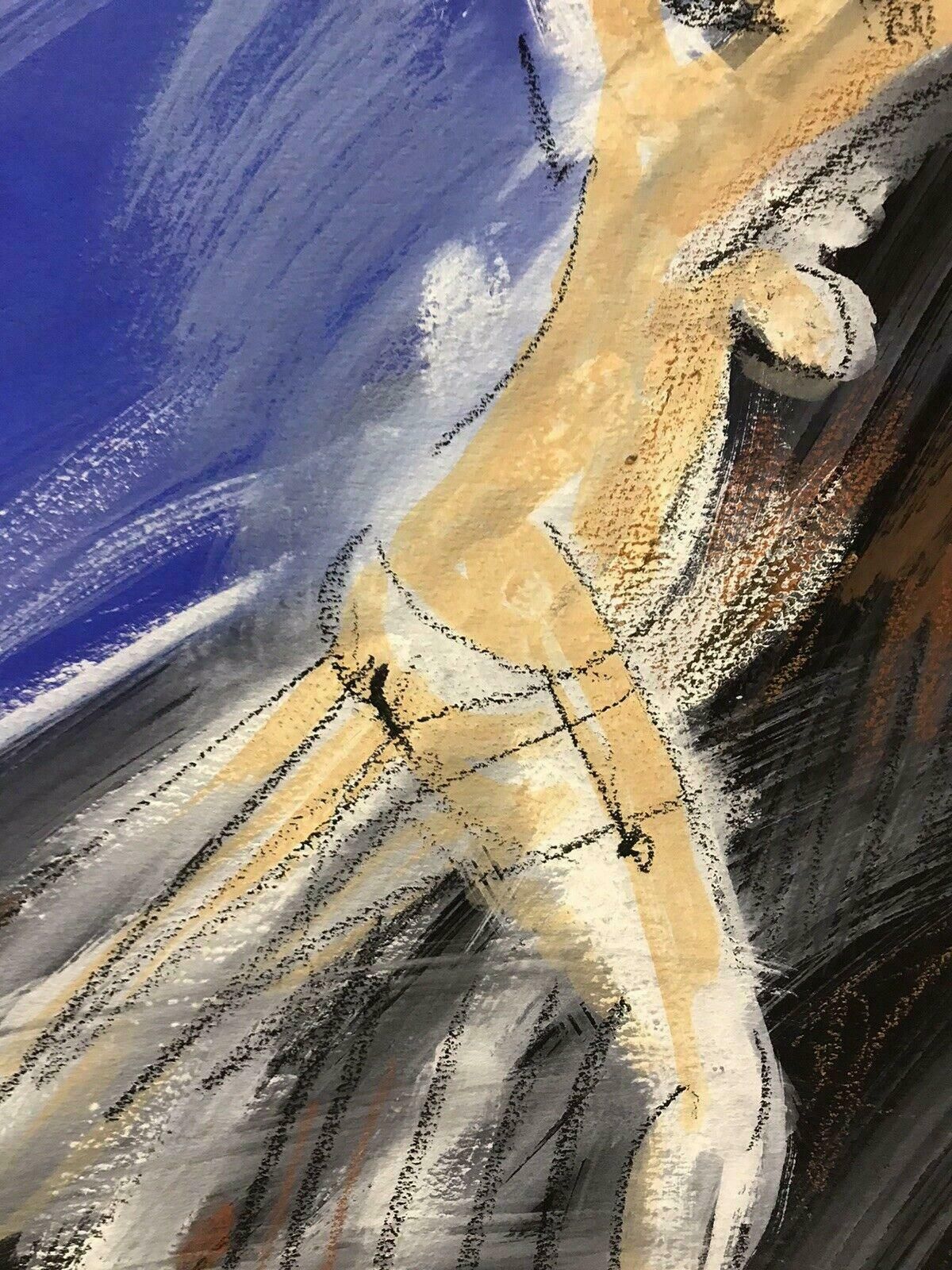 Roger Hersonroger Herson (1922 2008) Signed French Abstract Painting   Moving Nude Figure20th Century photo 351.0