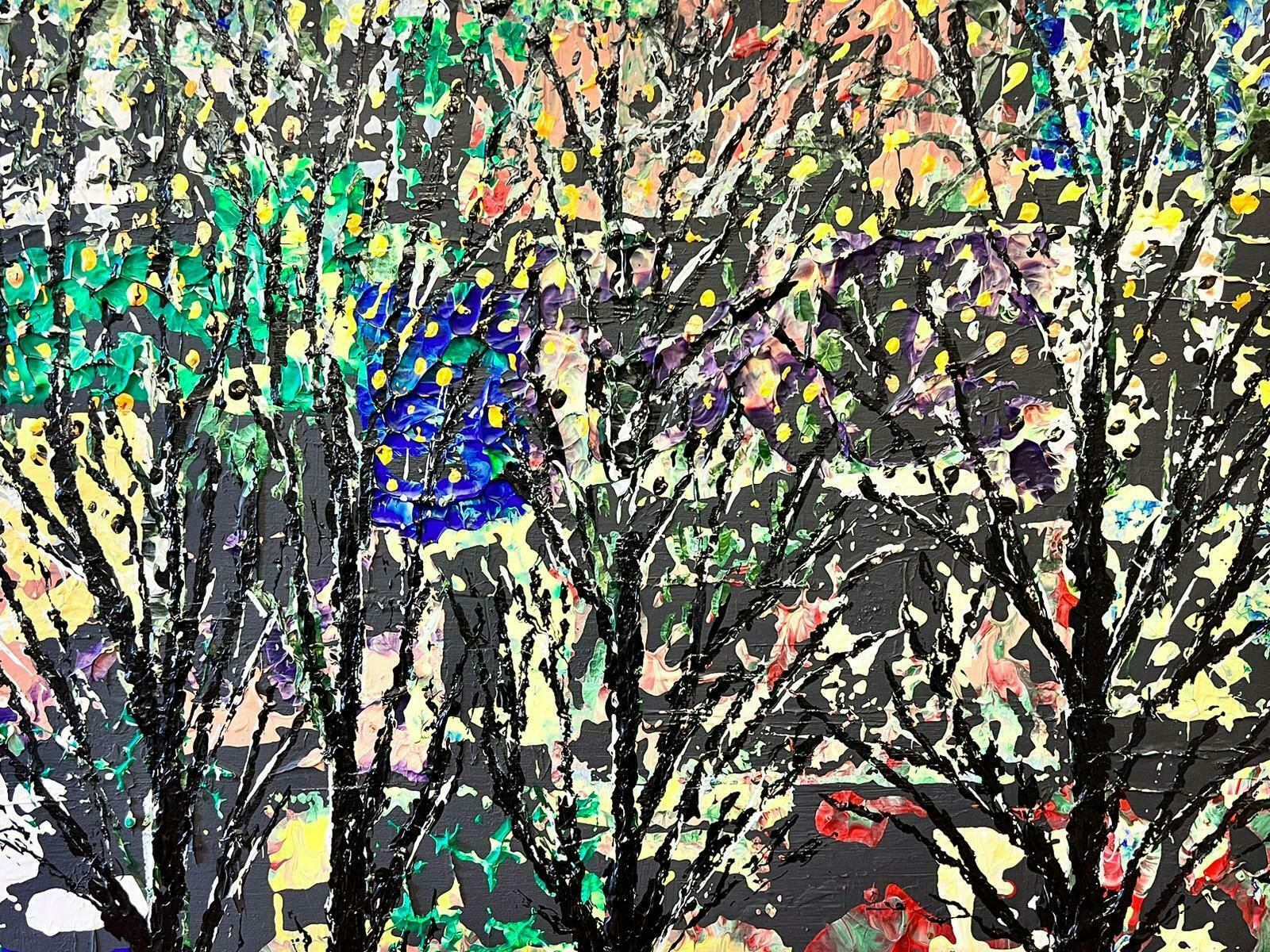 Contemporary British Abstract Woodland Landscape Contemporary British Painting photo for sale