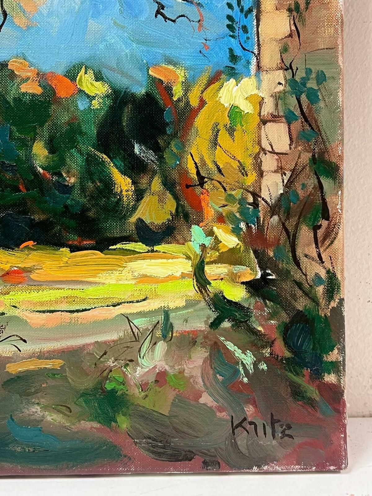Michel Kritzfrench Impressionist Signed Oil Tree In Landscape Bathed In Sunshine photo furniture
