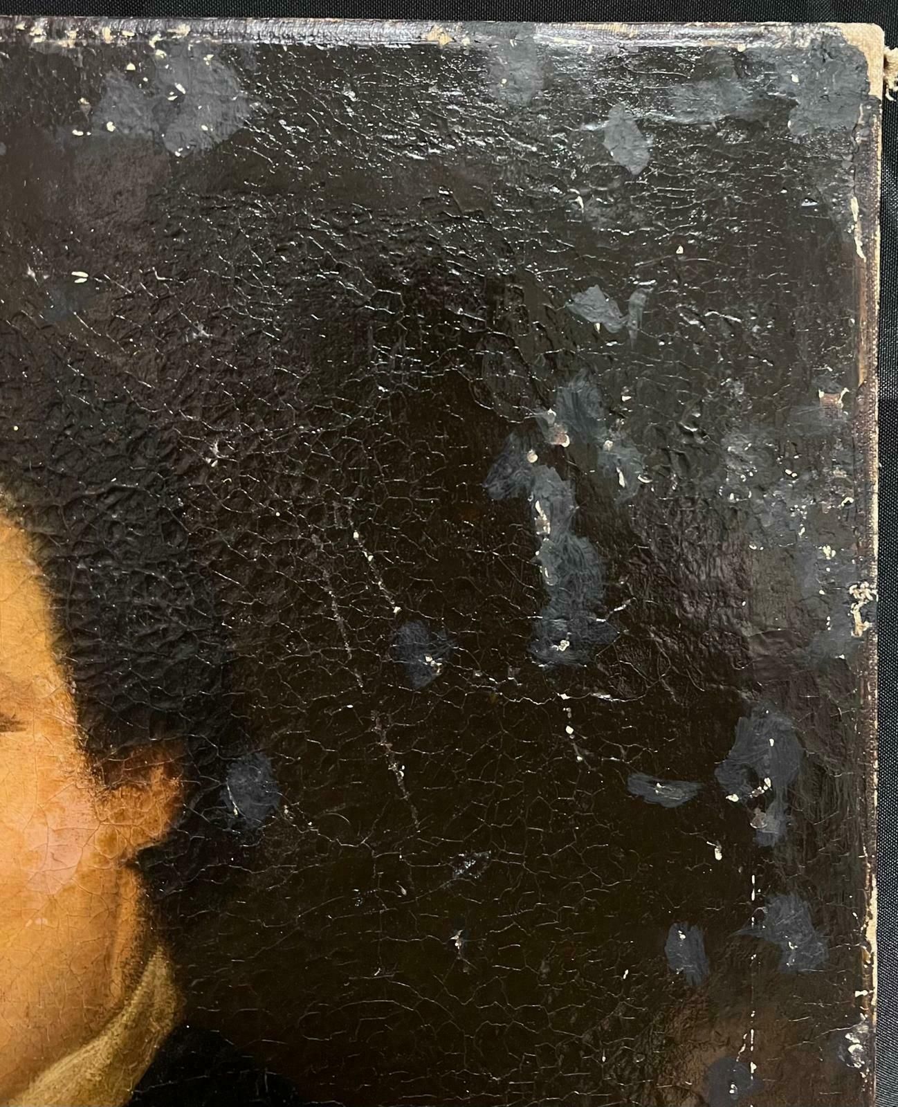 French School18th Century French Portrait Of Mysterious Man Oil On Canvas For Restoration photo Art