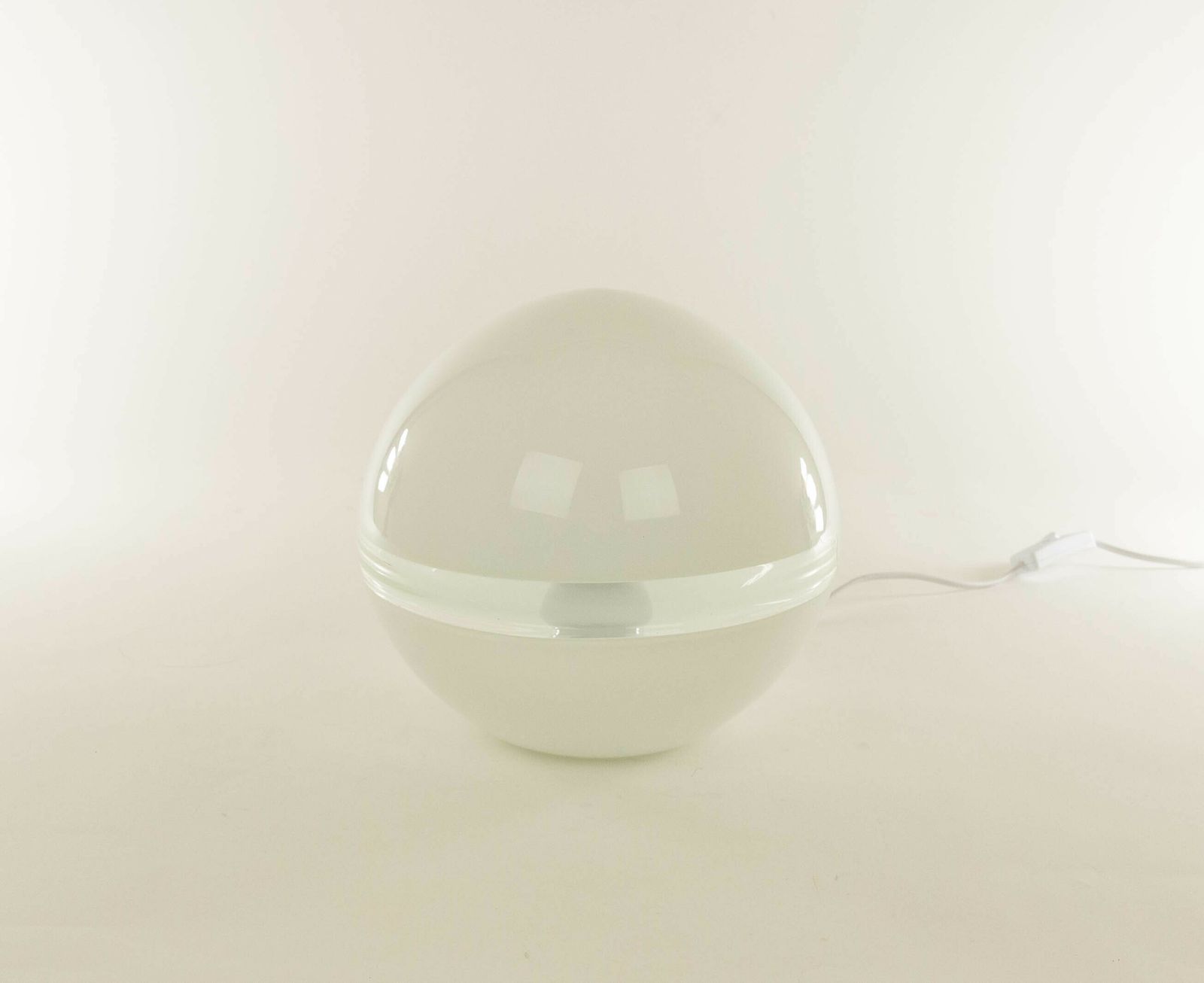 White Lt 230 Glass Table Lamp By Carlo Nason For A.V. Mazzega, 1970s photo for sale