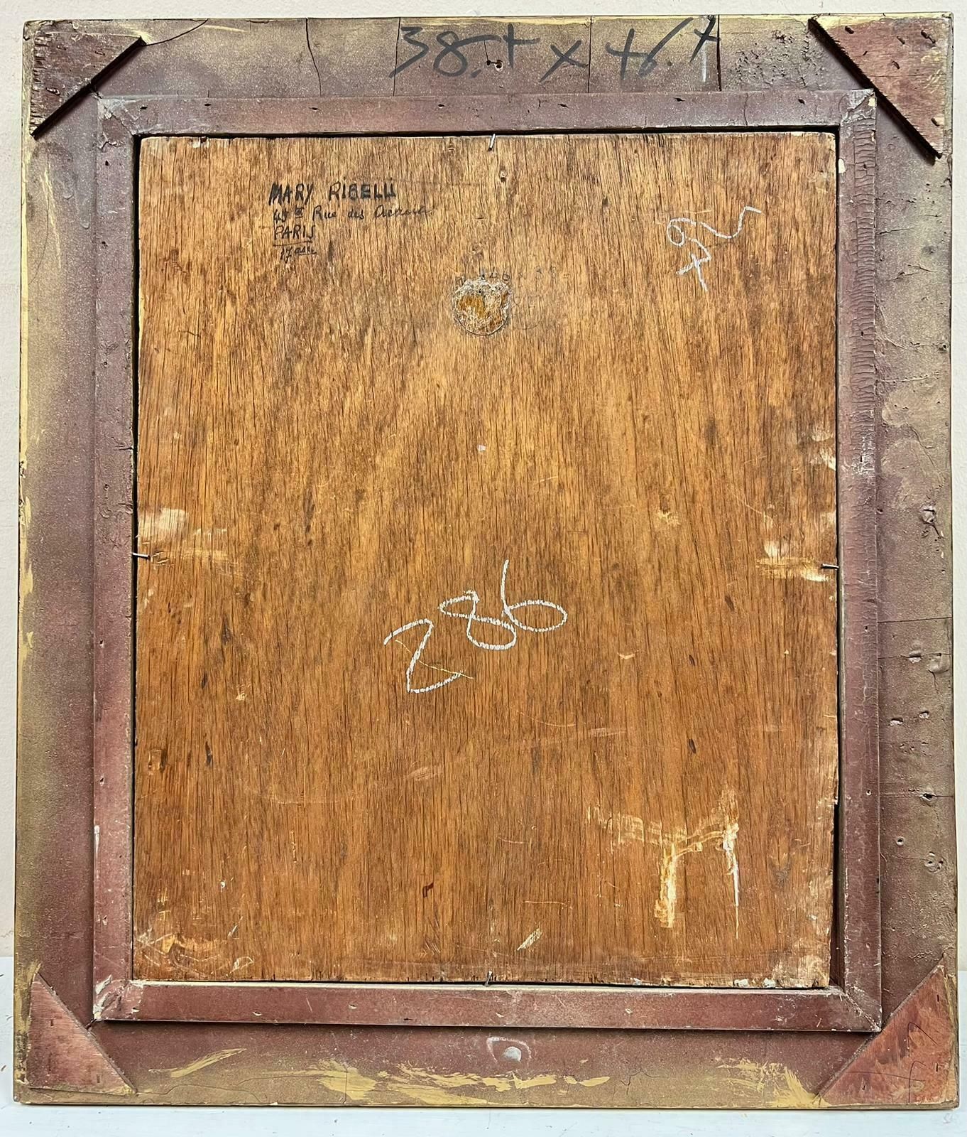 photo furniture Mary Ribelli1950’s French Impressionist Signed Oil Pink Roses Paris Still Life Gilt Frame1950’s