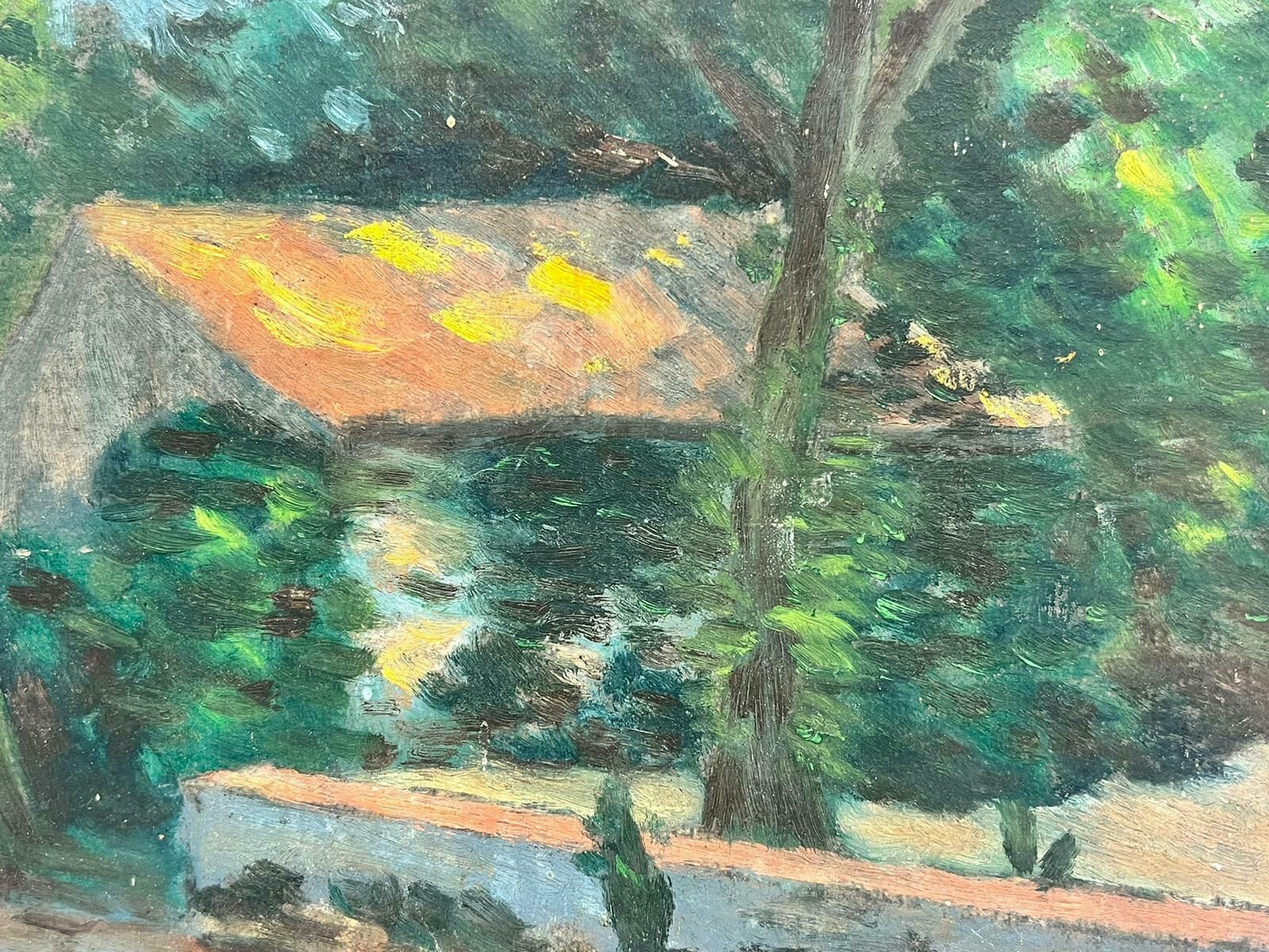 French Schoolearly 20th Century French Impressionist Oil Painting Dappled Light Garden photo 7632.0