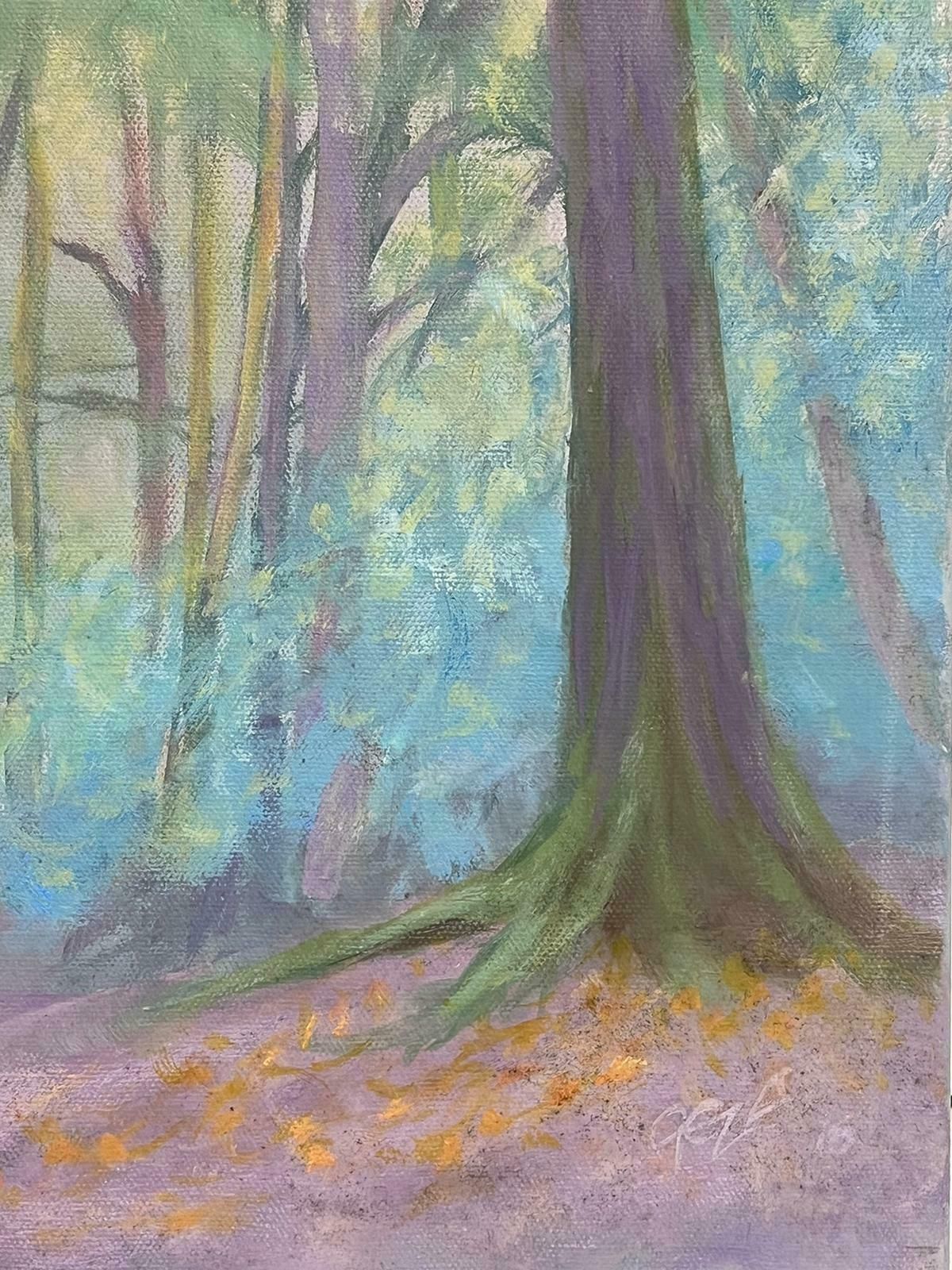 Geza Somerset Paddonhazy Woodland Forest Path Contemporary British Oil Painting Canvas photo Art