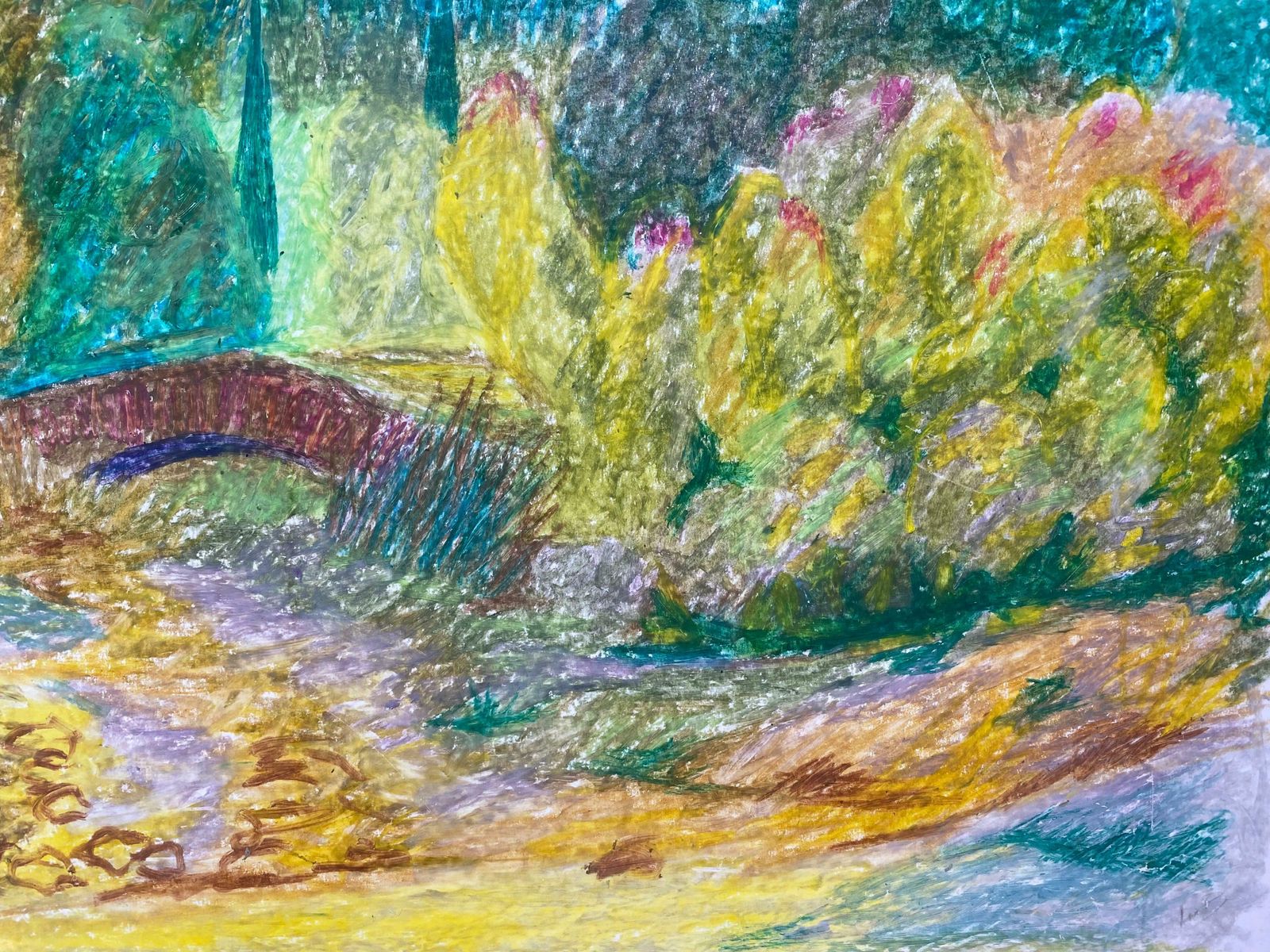 Louis Bellon1940's Provence French Landscape    Post Impressionist Artistc. 1940s photo vinterior