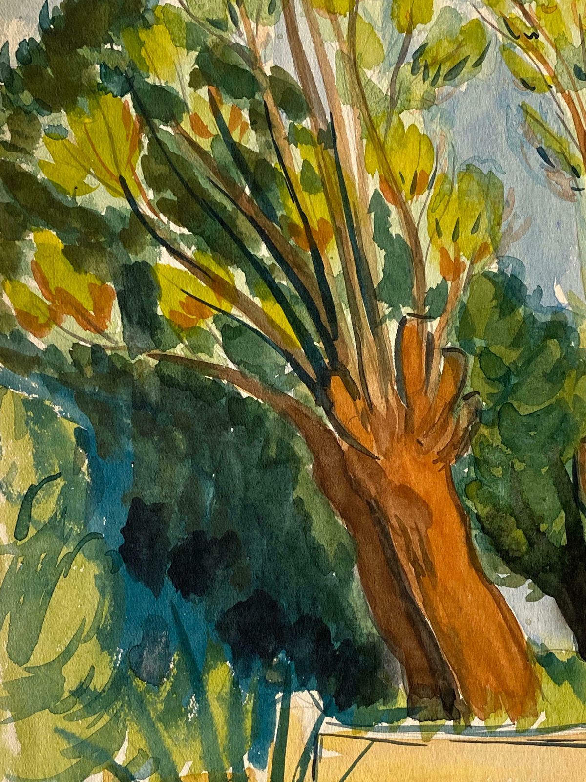 Louis Bellon1940's Provence French Landscape   Post Impressionist Artistc. 1940s photo furniture