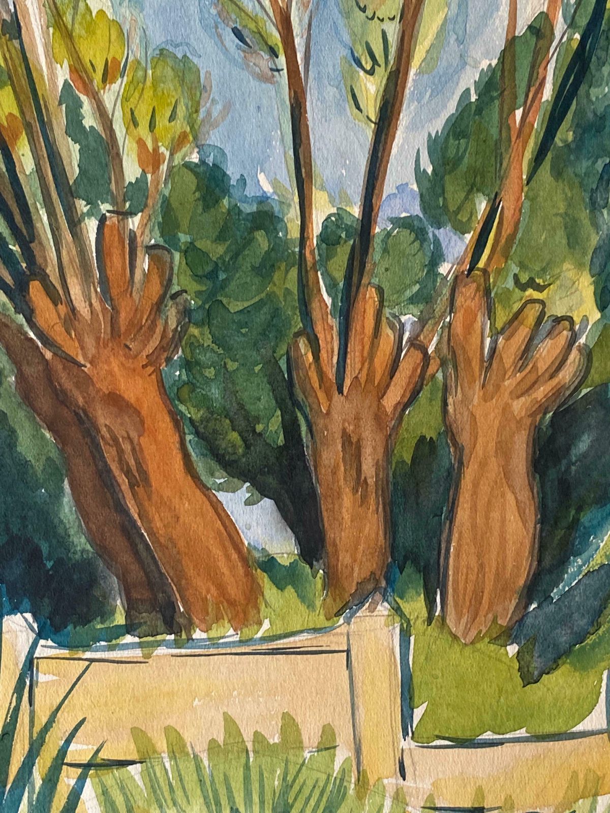 Louis Bellon1940's Provence French Landscape   Post Impressionist Artistc. 1940s photo Art