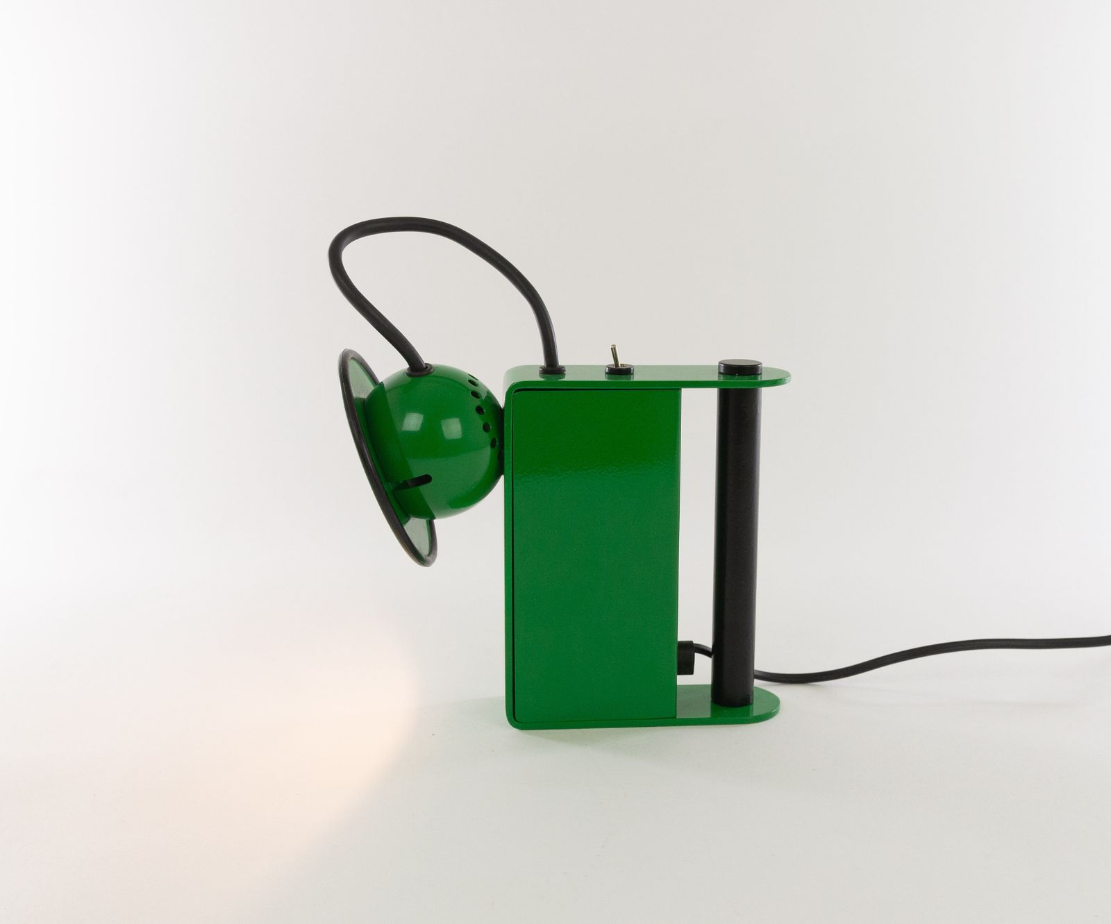 Green Minibox Table Lamp By Gae Aulenti & Piero Castiglioni For Stilnovo, 1980s photo for sale