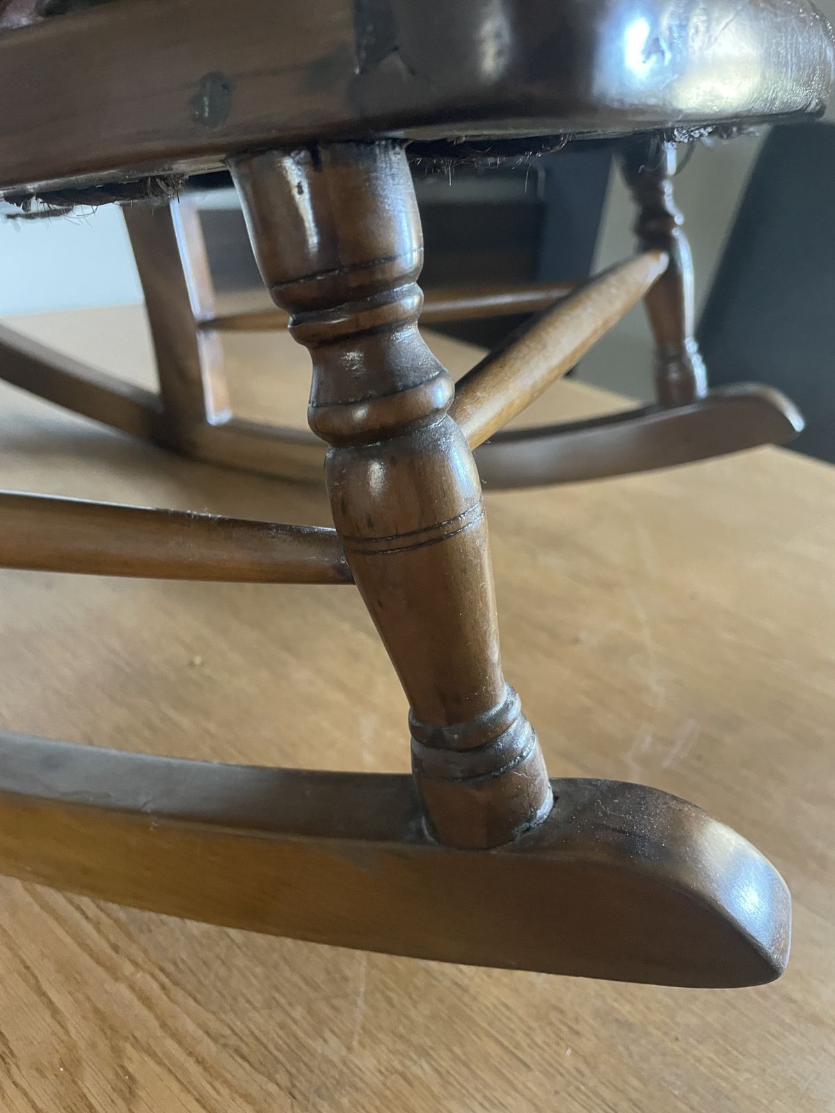 Antique Child’s Wood Rocking Chair photo furniture