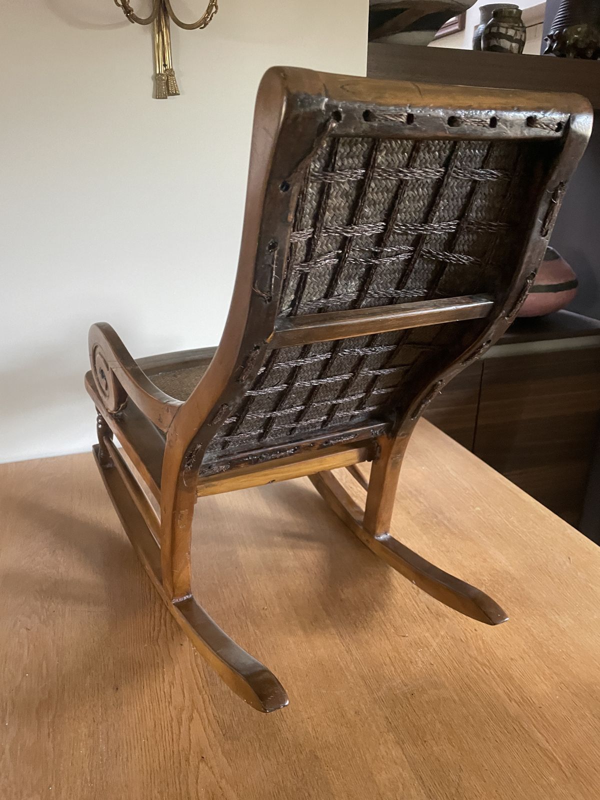 Antique Child’s Wood Rocking Chair photo for sale