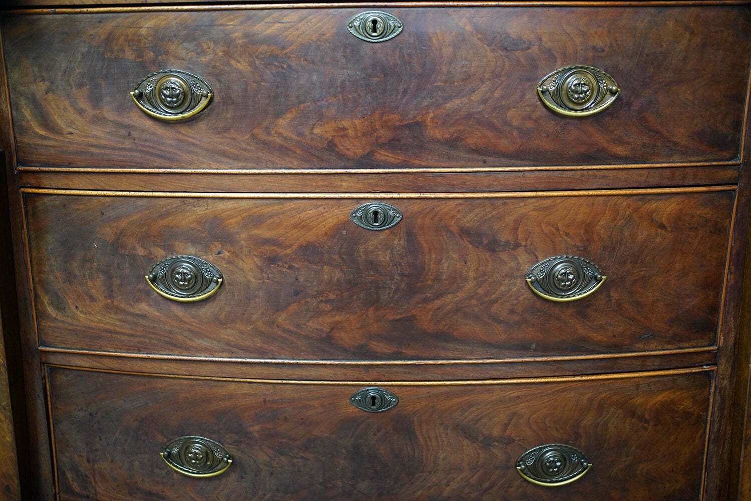 photo for sale A Fine Regency Period Mahogany & Ebonised Egyptian Revival Chest Of Drawers C.1810