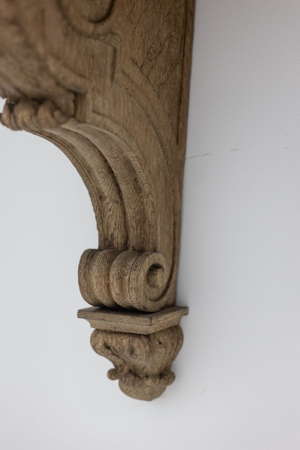 Jean Charles Moreux. Console In Carved Oak And Marble. 1940s. photo vintage