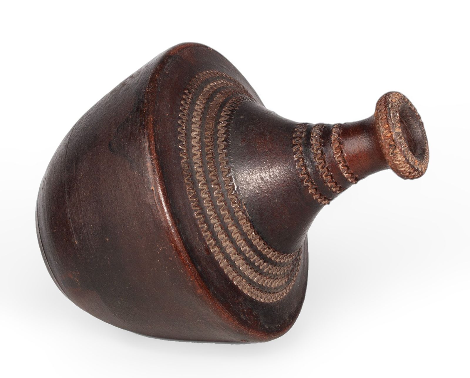 1930s Ancient Inspired Art Déco Folk Ceramic Vase With Incised Decorative Patterns By Jean Besnard, France photo furniture