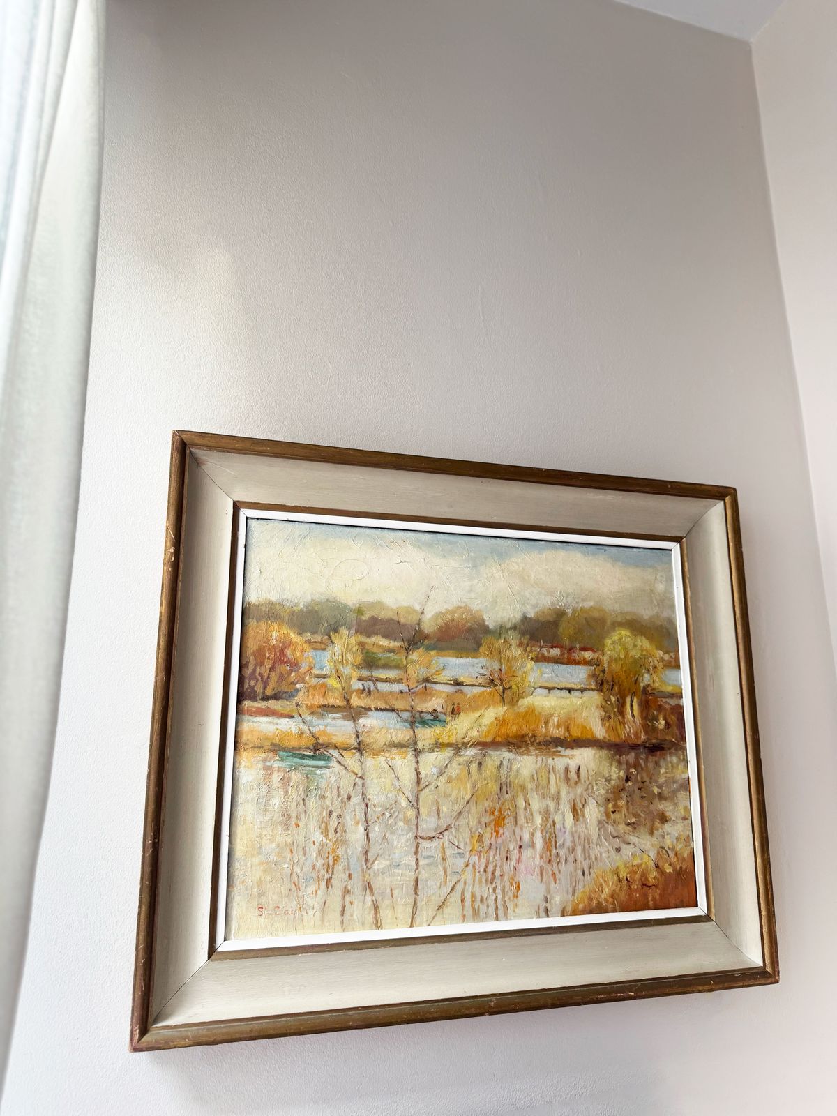 Vintage Mid Century Oil Painting By Artist St Clair photo Art
