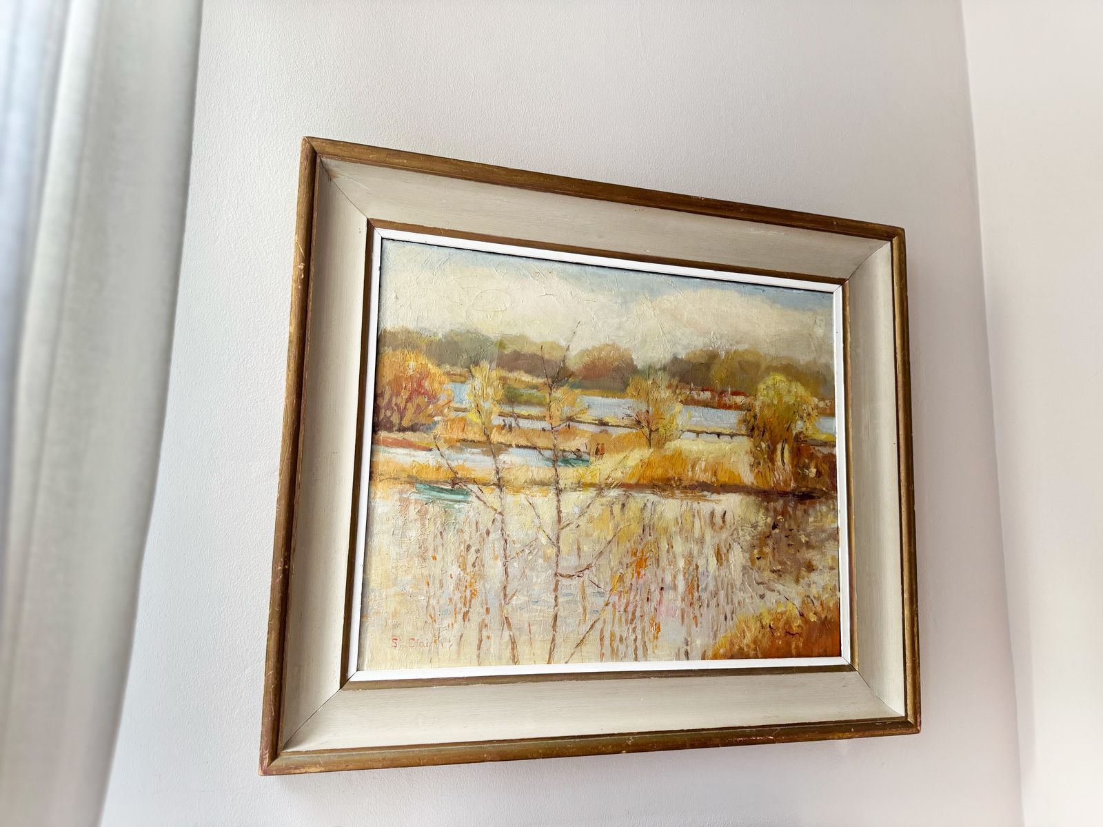 Vintage Mid Century Oil Painting By Artist St Clair photo 450.0