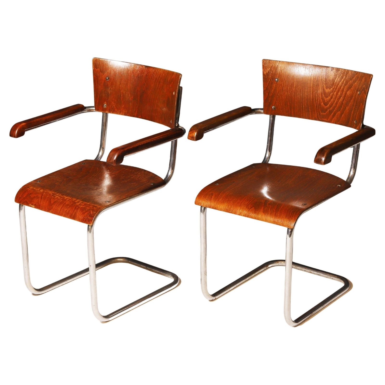 Pair Of Tubular Desk Chairs B43 By Mart Stam, 1930´S photo 1614.0