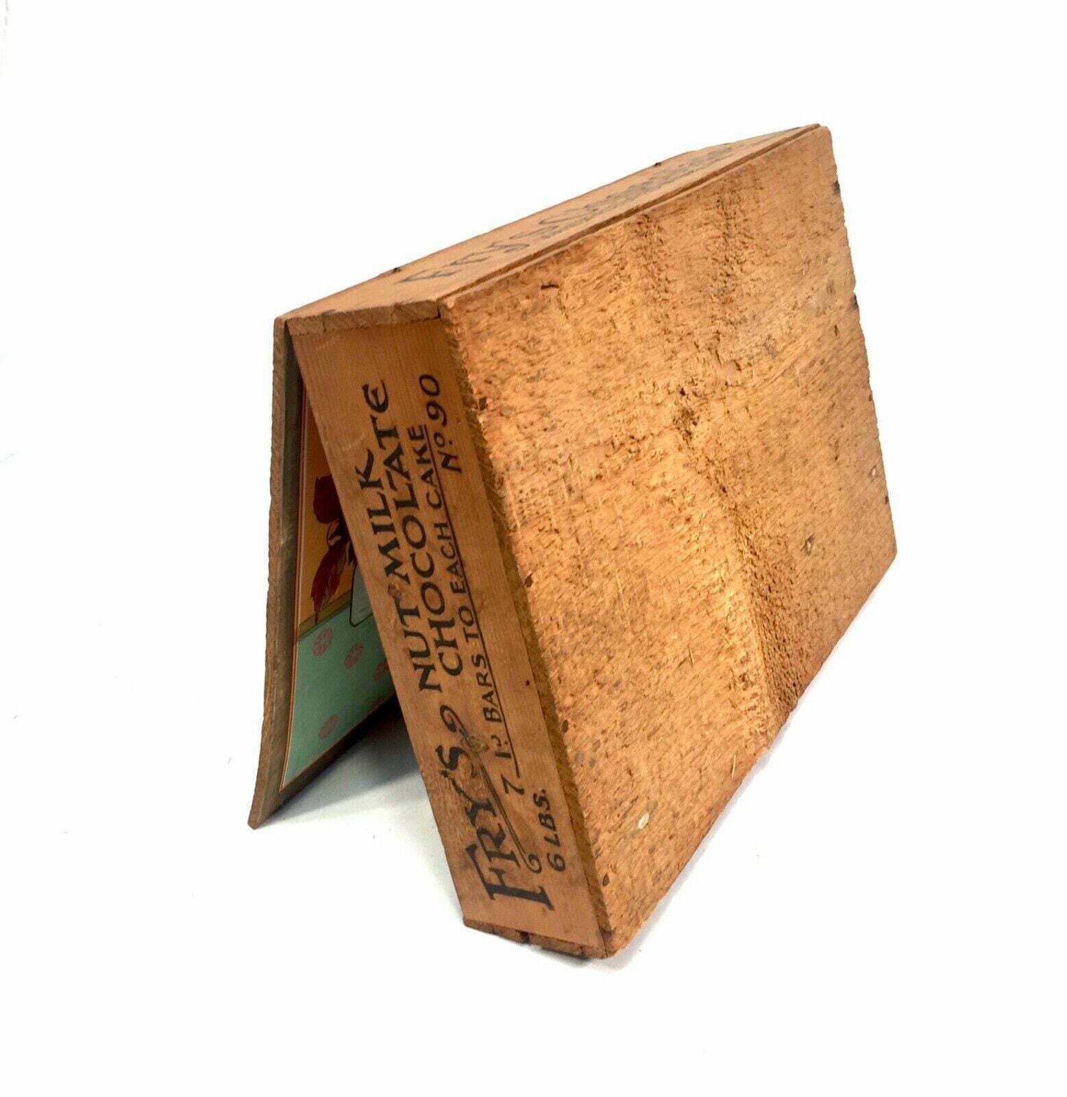 Antique Advertising   Fry's Nut Milk Chocolate Wooden Shop Display Box / Crate photo 139.0