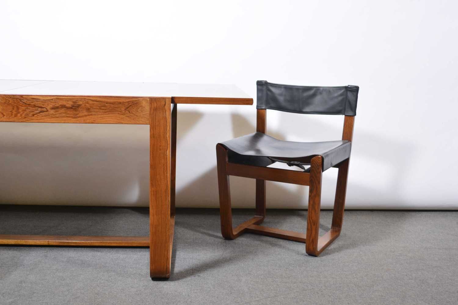 Mid 20th Century Rosewood Dining Table And Chairs, Designed By Gunther Hoffstead For Uniflex