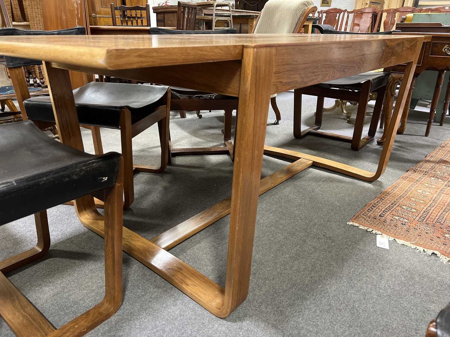 Mid 20th Century Rosewood Dining Table And Chairs, Designed By Gunther Hoffstead For Uniflex photo for sale