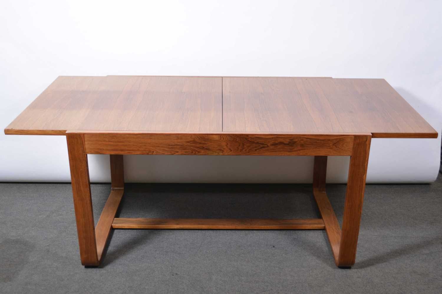Mid 20th Century Rosewood Dining Table And Chairs, Designed By Gunther Hoffstead For Uniflex photo buy
