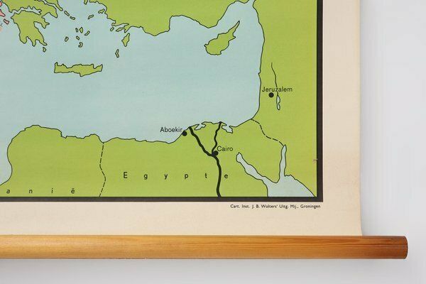 Vintage Historical Wall Map Of Europe Around 1812, Belgium, 1950s photo vintage