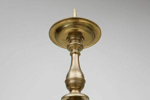 Large French Church Candlestick In Bronze, 1890s photo 798.0