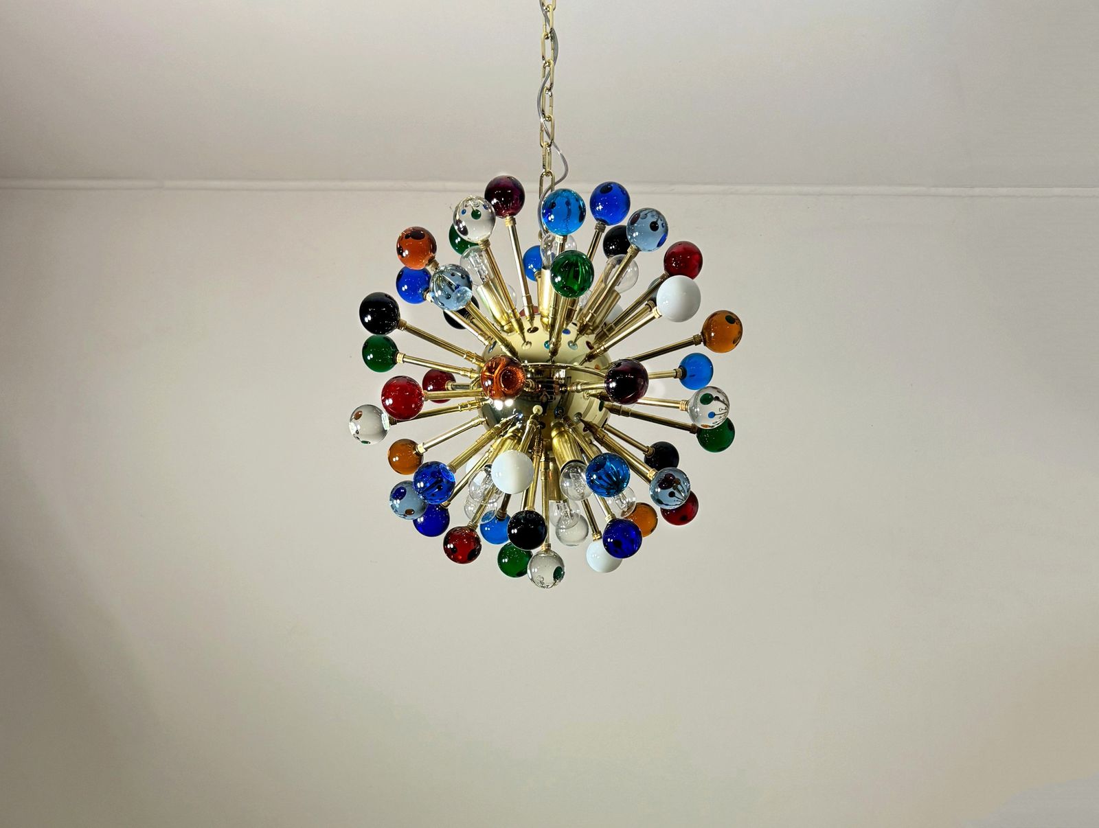 Spectacular Murano Multicolored Glass Sputnik Chandelier   51 Glasses photo 1725.0