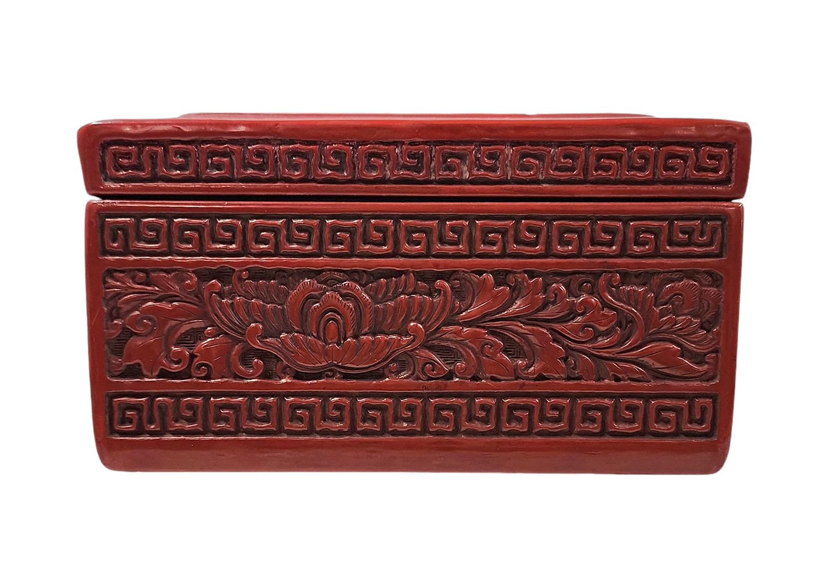 Late 19th Century Qing Lacquer And Hand Carved Varnished Wood Decorative Box, China photo vintage
