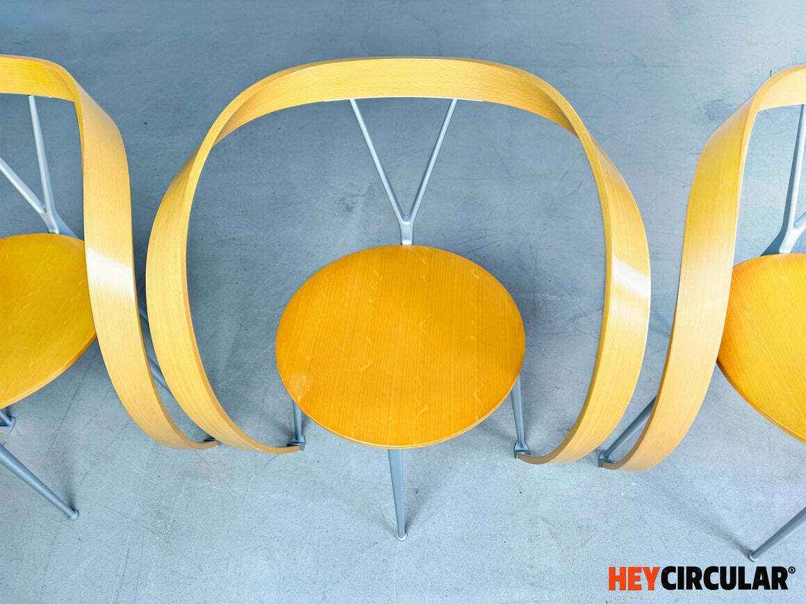 Original Set Of 4 Reverse Chairs Cassina Andrea Branzi photo vinterior