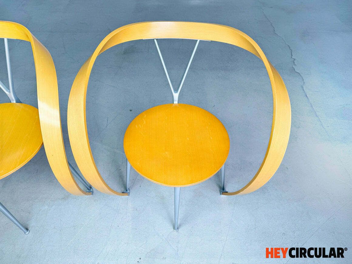 Original Set Of 4 Reverse Chairs Cassina Andrea Branzi photo vintage