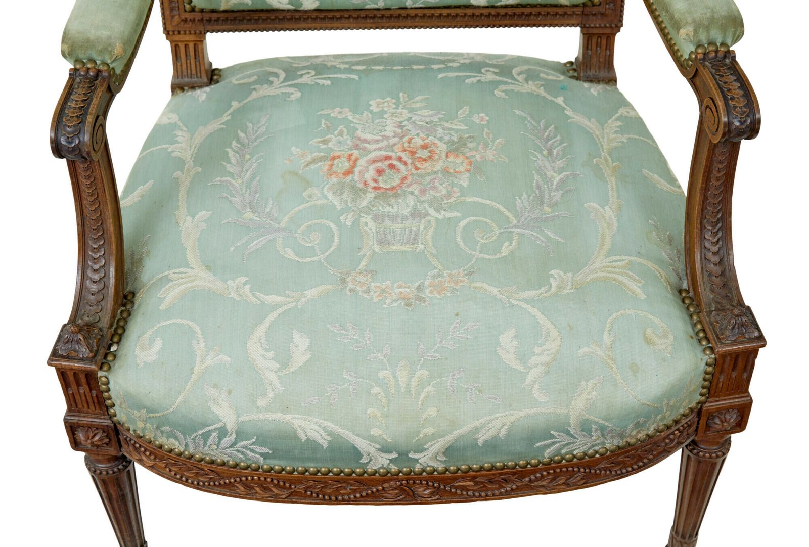 Pair Of 19th Century French Carved Walnut Armchairs photo vinterior