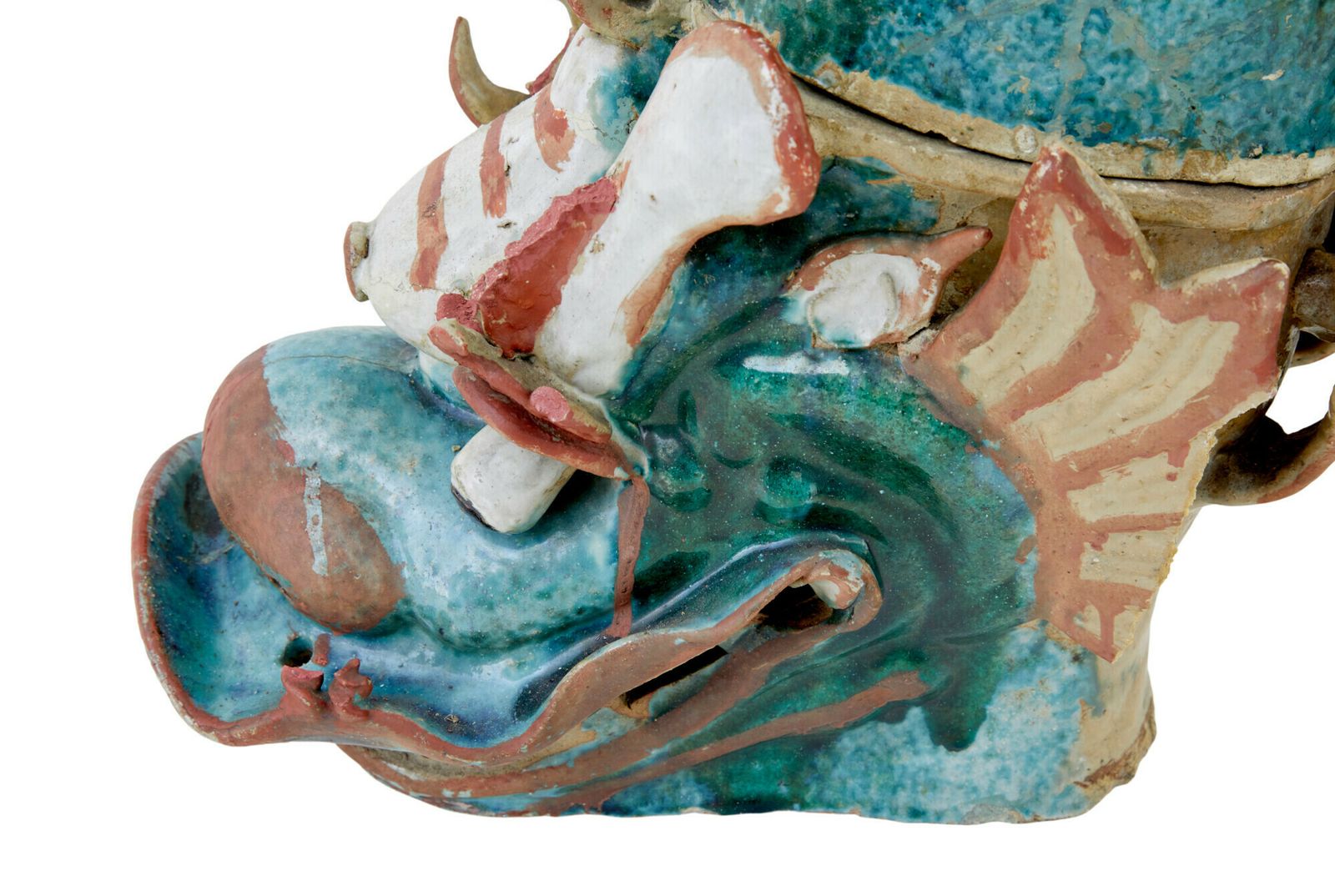 Pair Of 19th Century Japanese Ceramic Shachikoko Roof Ornaments photo Art