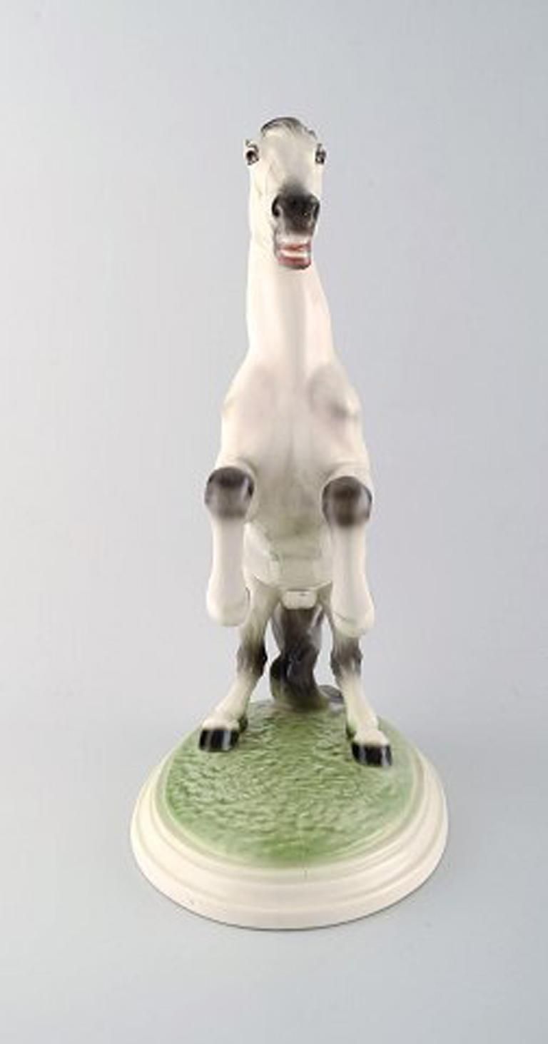 Keramos, Vienna, Rearing Horse, Beautiful Figure, Circa 1940 photo 638.0