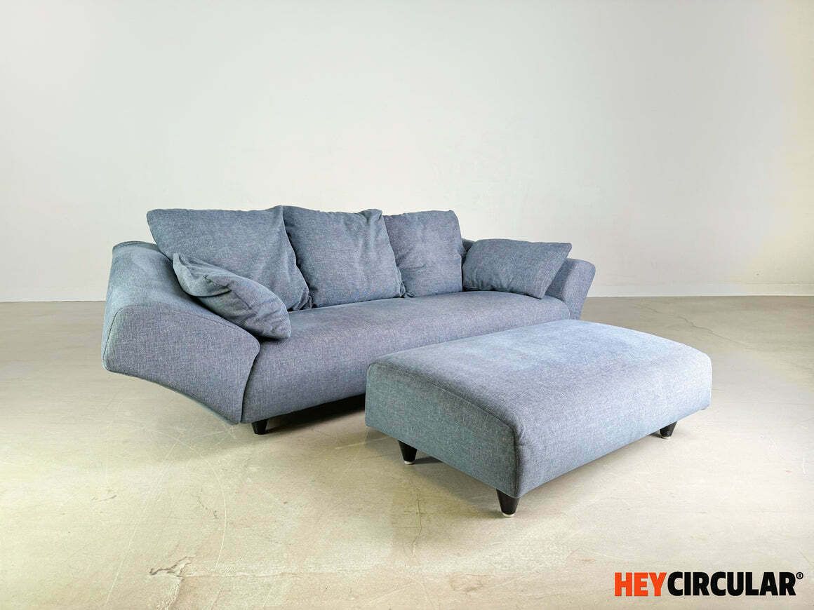 Rolf Benz Sofa 333 Couch With Ottoman Footstool Three Seater photo for sale