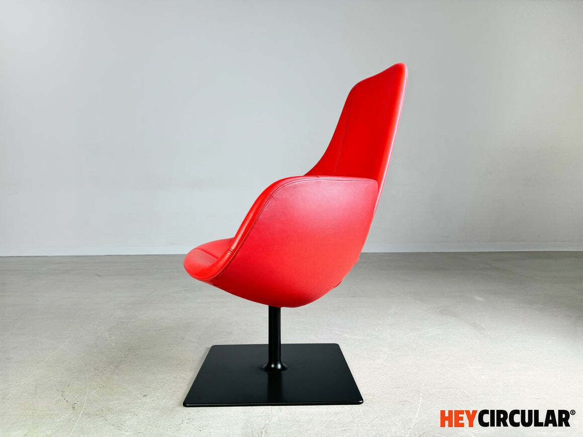 Original Moroso Armchair Leather Red Patricia Urquiola Swivel II photo 1790.0