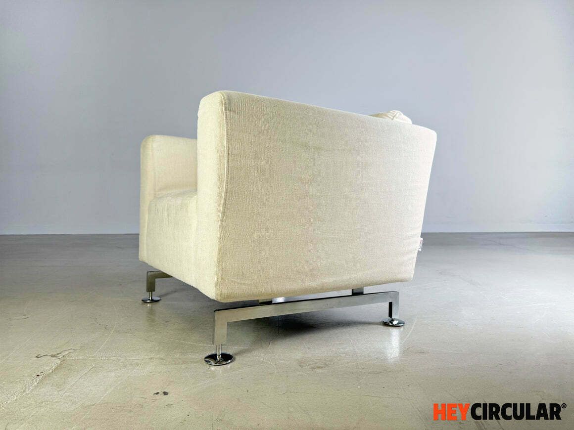 Armchair Brühl Serge Fabric Beige Light Design photo for sale