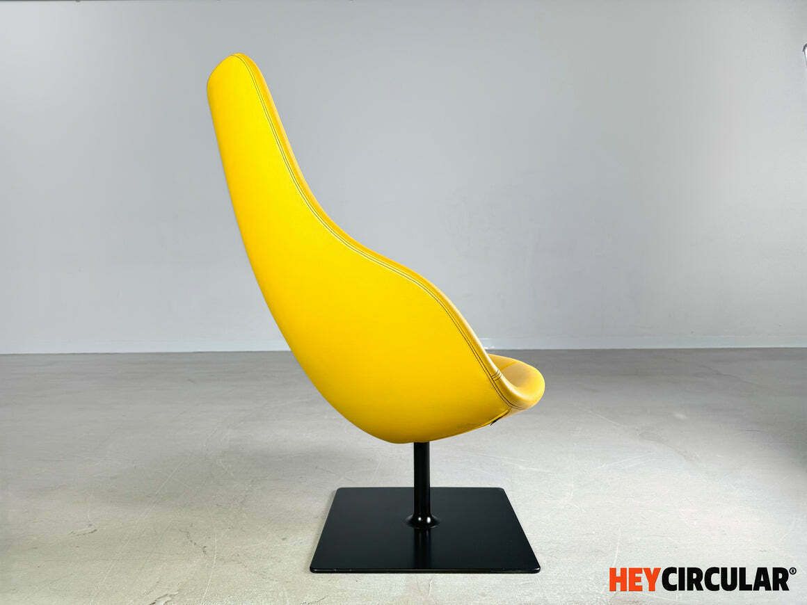 Original Moroso Armchair Leather Yellow Patricia Urquiola Swivel photo 1790.0