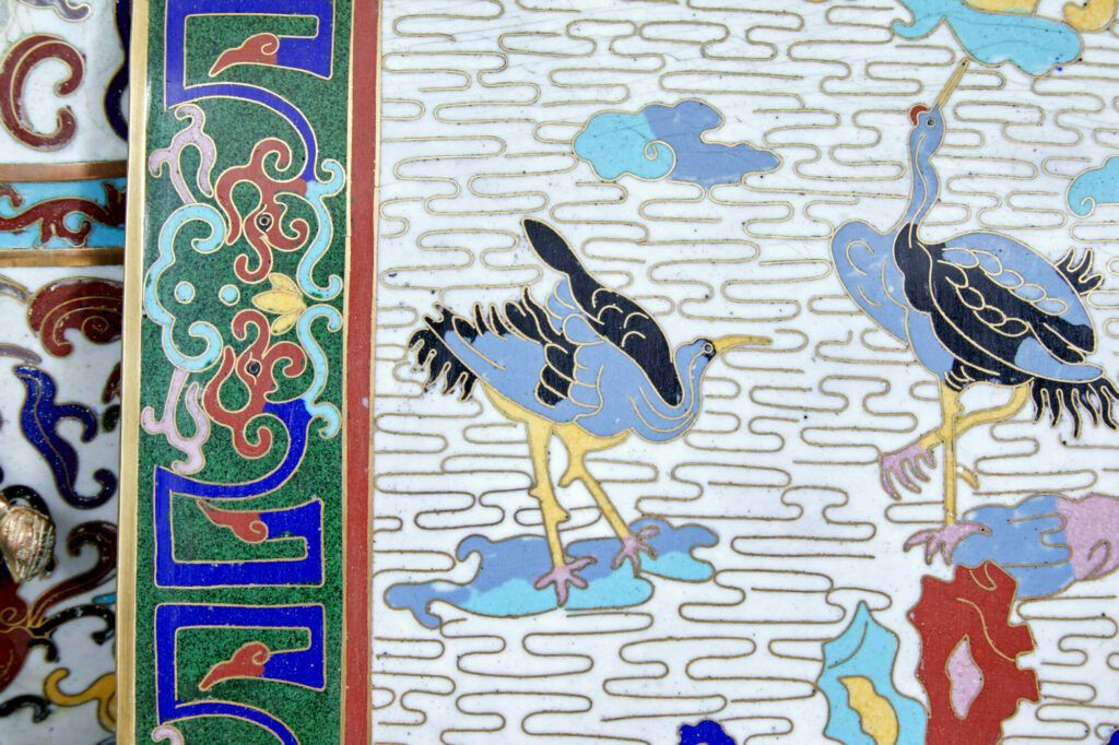 Early 20th Century Large Chinese Cloisonne Enamel Elephant photo Art