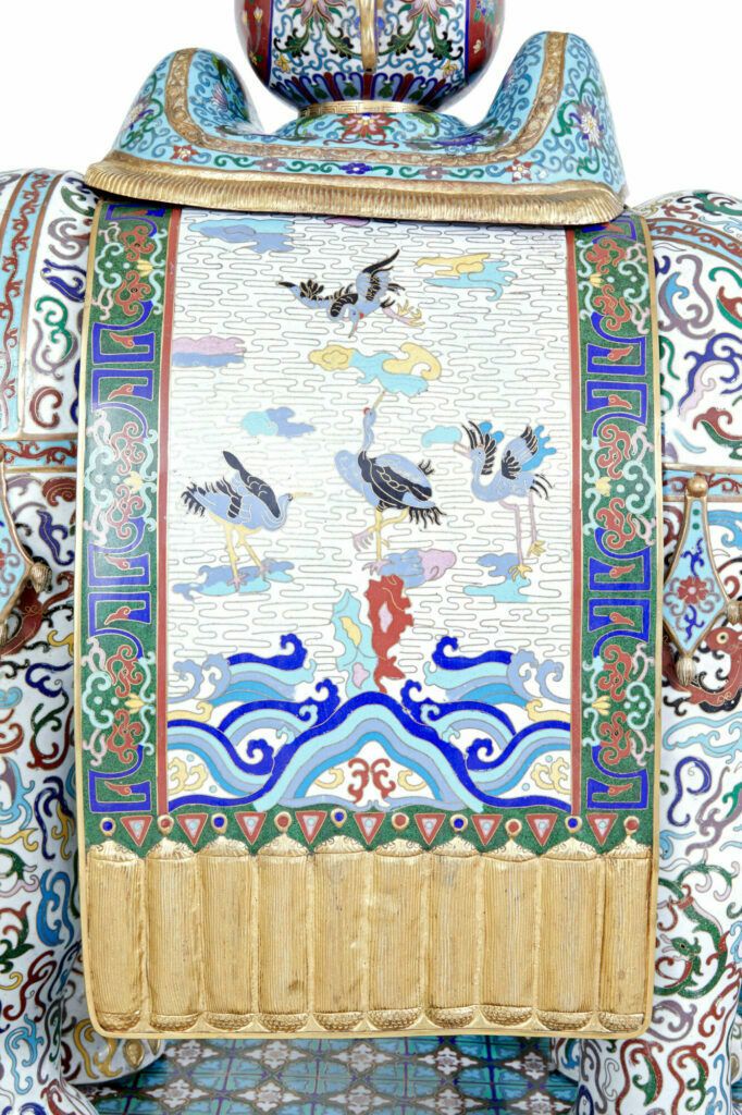 photo for sale Early 20th Century Large Chinese Cloisonne Enamel Elephant