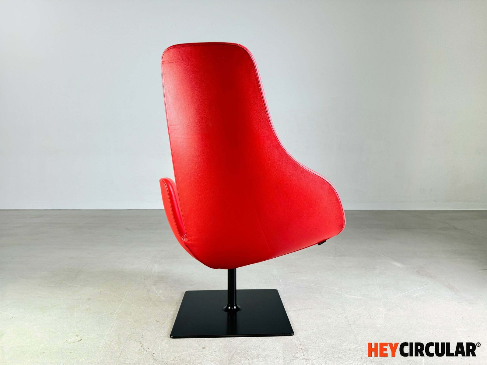 Original Moroso Armchair Leather Red Patricia Urquiola Swivel photo Furniture