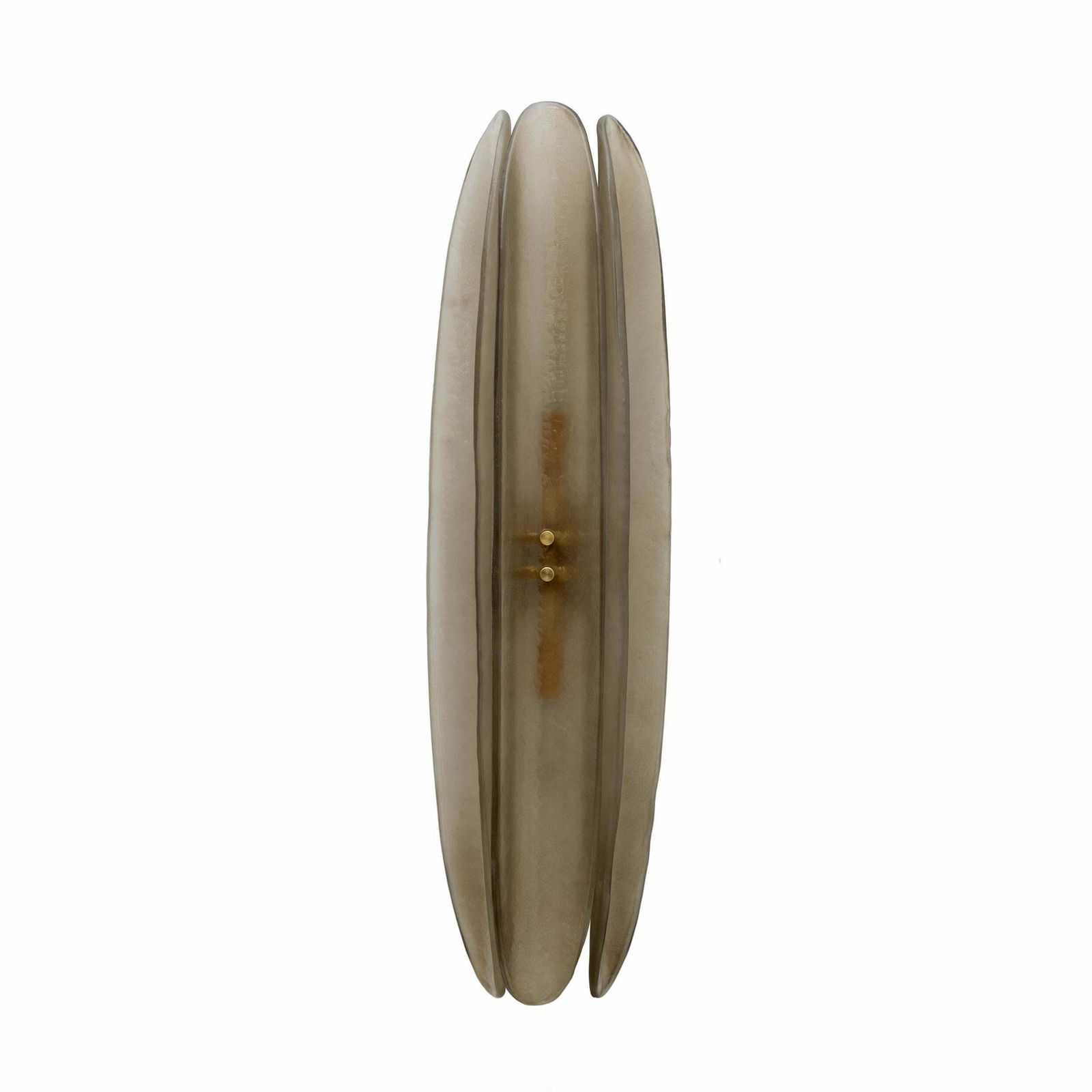 Pair Of Fontana Arte Style Mid Century Modern Smoke Murano Glass Sconces photo for sale