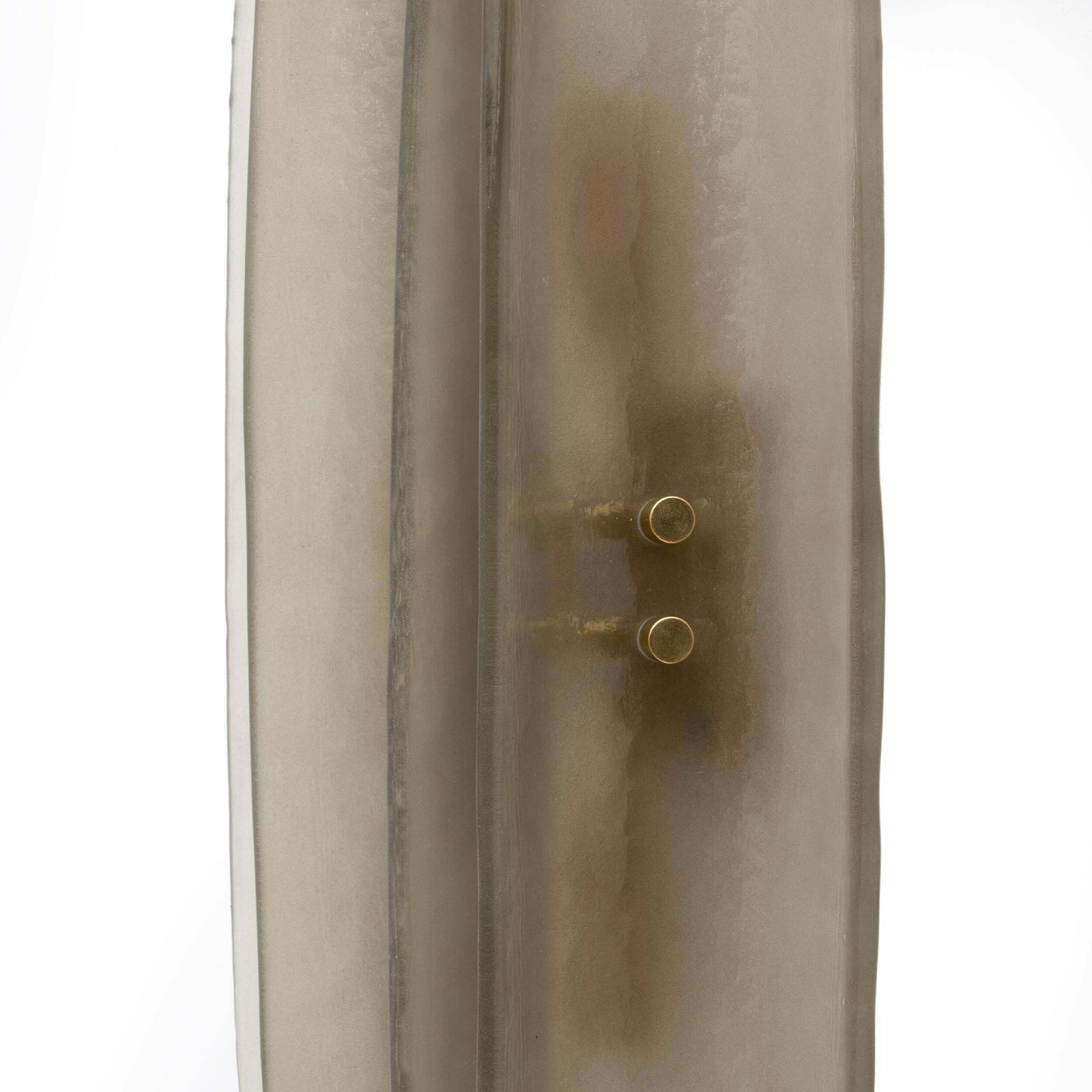 Pair Of Fontana Arte Style Mid Century Modern Smoke Murano Glass Sconces photo vintage