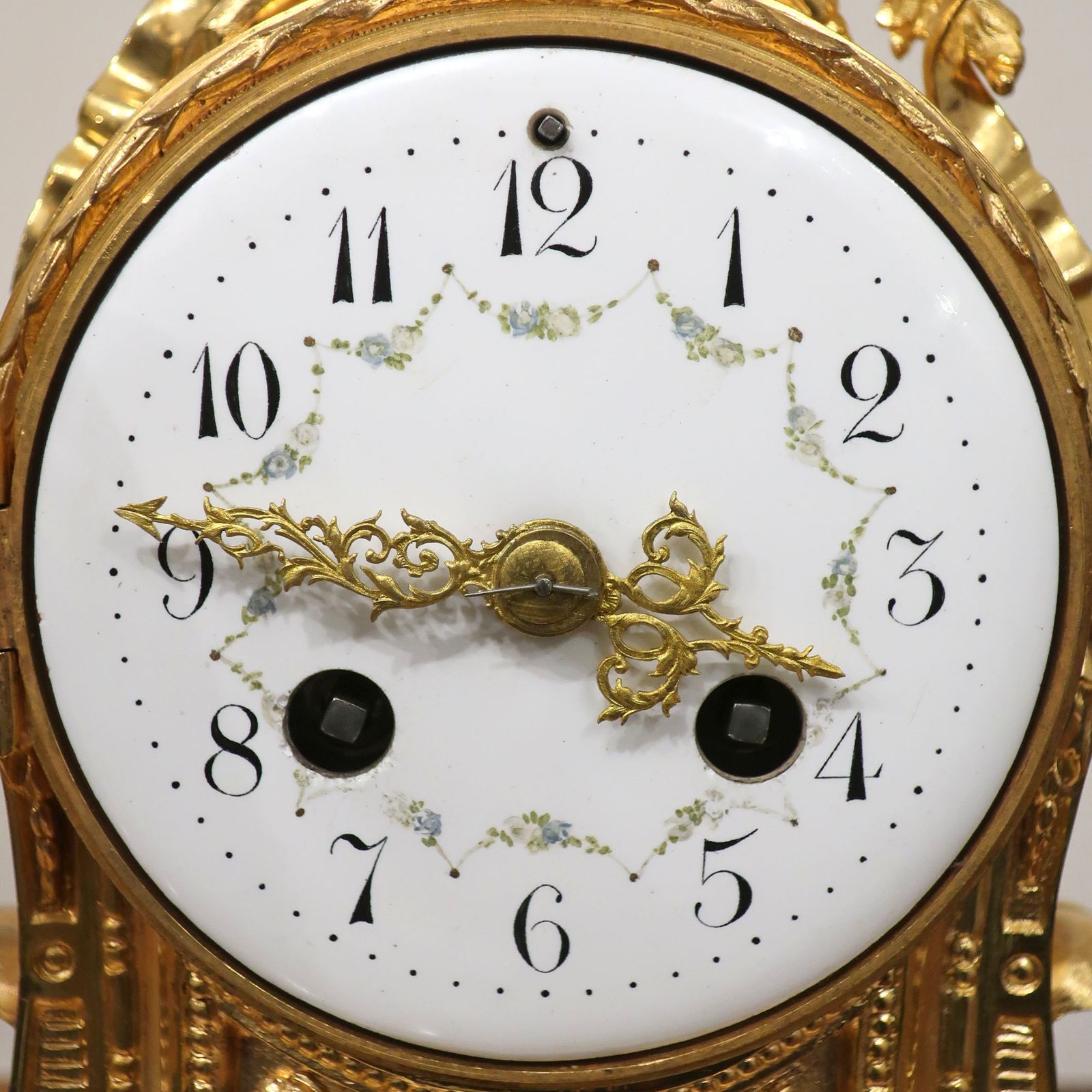 French 19th Century Louis XIV Style Bronze Gilt Mantel Clock photo for sale