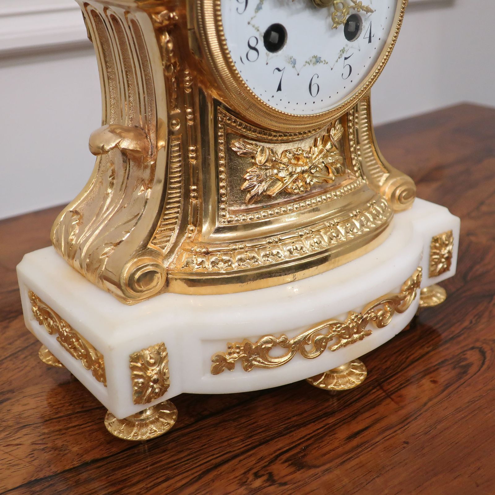 French 19th Century Louis XIV Style Bronze Gilt Mantel Clock photo Home Decor