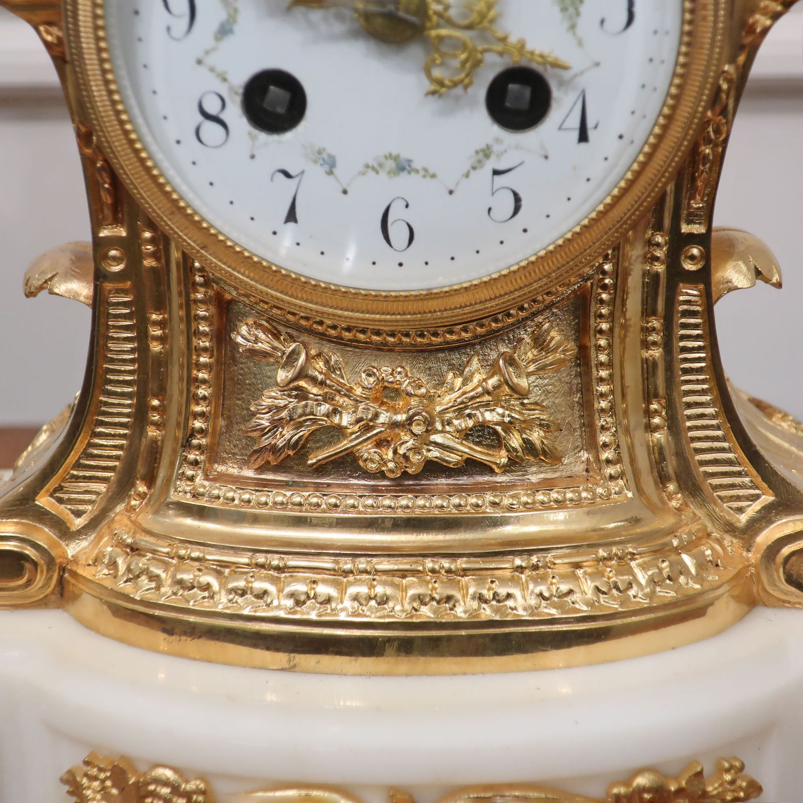 French 19th Century Louis XIV Style Bronze Gilt Mantel Clock photo 1385.0